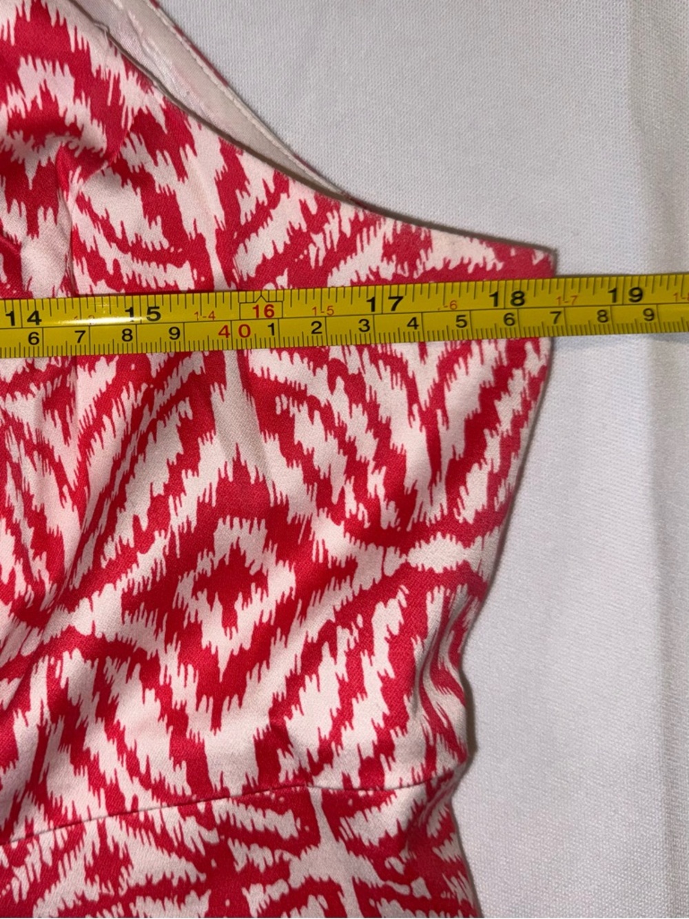 INC International Concepts woman’s Coral & White sleeveless Dress Size 12 Beaded - Picture 12 of 16